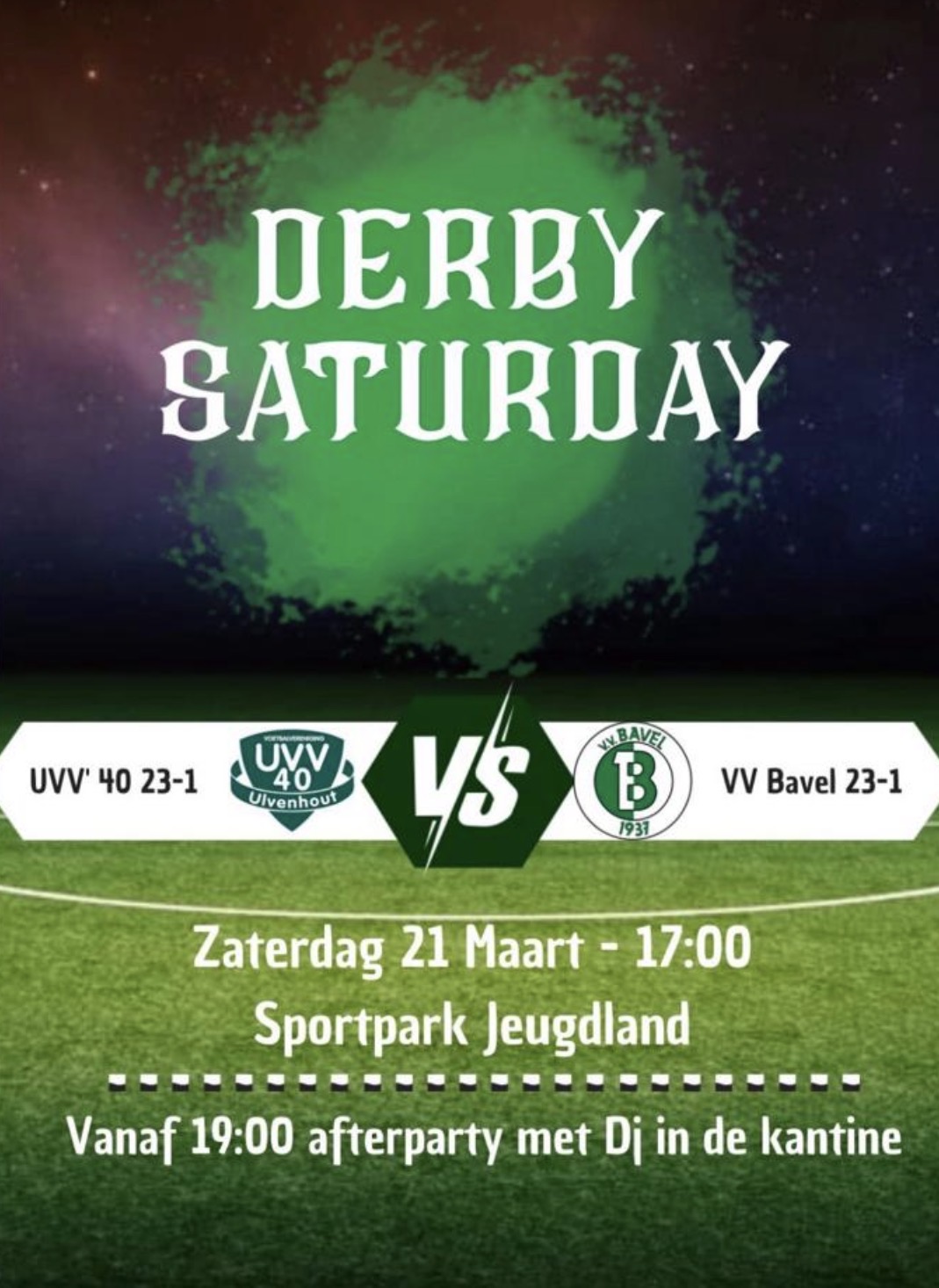 Derby tegen vv Bavel u23-1!