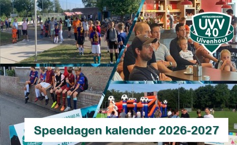 Speeldagen seizoen 2026-2027 bekend